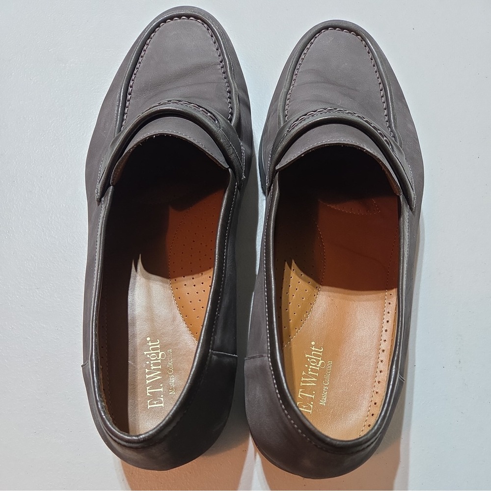 E.T. Wright Masters Collection Mens Gray Loafers 604149 Made In Spain